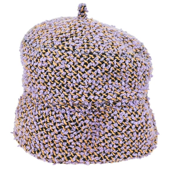 Chanel Purple Wool Bucket Hat 94A #57 Small Good 165560 - Picture 1 of 7